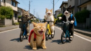 Котёнок шёл в школу за несколько миль, пока мама-кошка не побежала за велосипедом