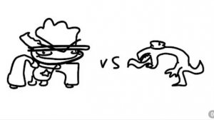 Orange (Rainbow Friends) VS Twisted Gigi (Dandy's World) (3D Animation)