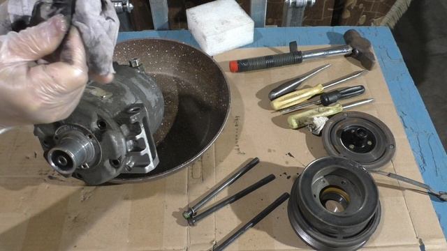 Разбираем компрессор кондиционера #压缩机 #compressor