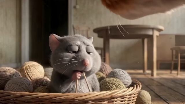 Котя боится Мышььььь