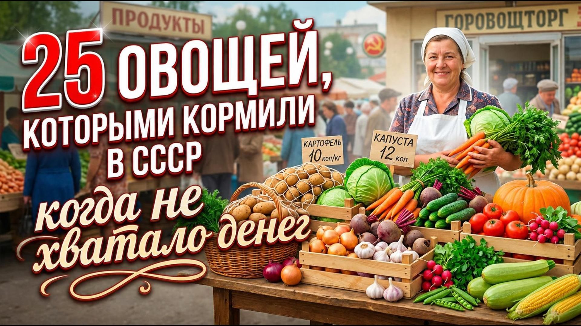 25 ОВОЩЕЙ, КОТОРЫМИ КОРМИЛИ В СССР, КОГДА ДЕНЕГ НЕ ХВАТАЛО! смотреть онлайн