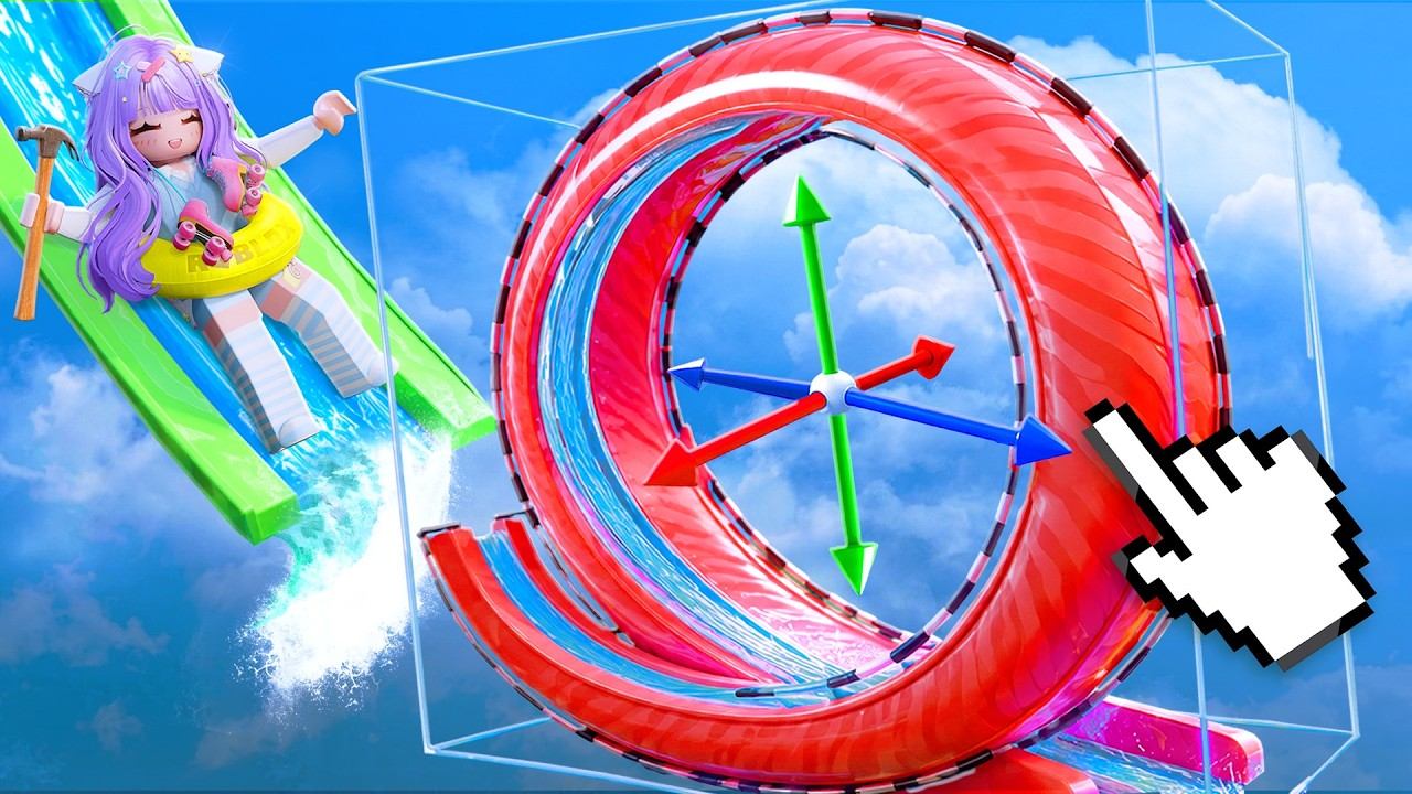 ПОСТРОЙ АКВАПАРК В РОБЛОКСЕ! Roblox Build a Waterslide смотреть онлайн