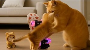 Котёнка и новорожденного кота высмеивали, мама-кошка построила экскаватор, спасла кролика от собаки,