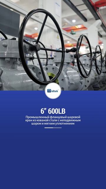 6” 600LB Промышленный фланцевый шаровой кран с неподвижным шаром из кованой    уплотнением-DIDTEK