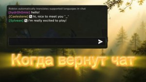 Когда вернут чат в роблокс