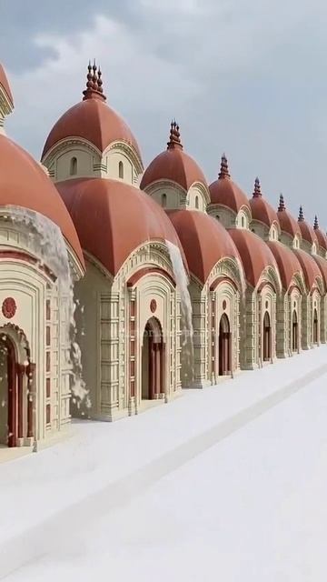 Строительство храма Дакшинешвар на берегу реки Хугли