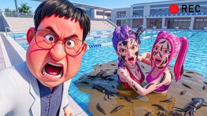 ЧТО СЛУЧИЛОСЬ С РУМИ В ВОДЕ?! ШКОЛЬНЫЙ БАССЕЙН ПРЕВРАТИЛСЯ В ХАОС!😱
