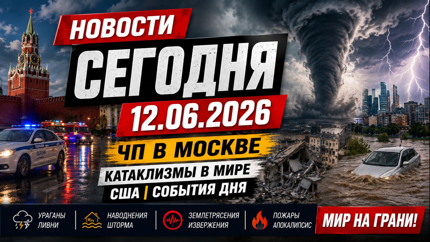 НОВОСТИ СЕГОДНЯ 12.06.2026 | ЧП в Москве, катаклизмы , события дня, происшествия в России, США