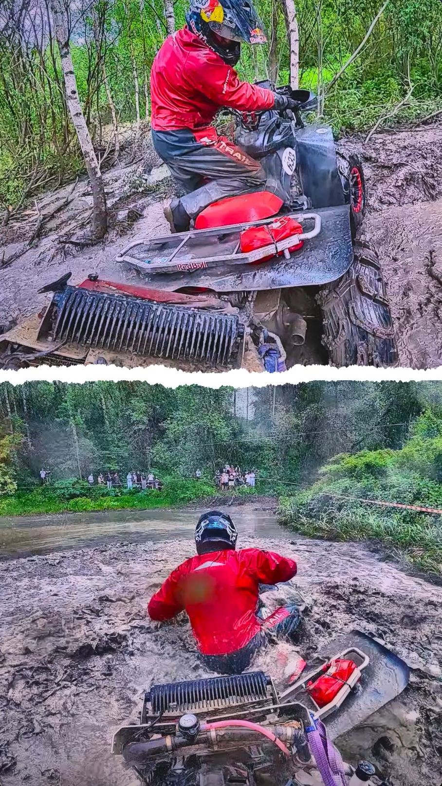 Пытался скрыться с места ДТП!! #чп #дтп #квадроцикл #brp #грязь #renegade #f7challenge #заруба