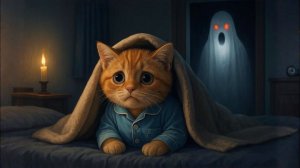 Отключение электроэнергии во время грозы, котенок в панике один дома, ожидая возвращения мамы-кошки