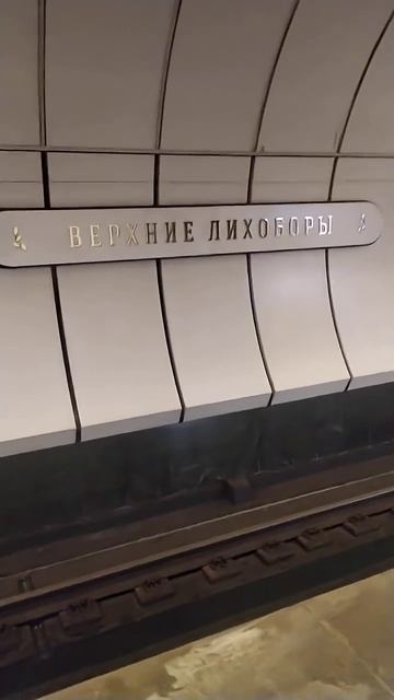 Станция метро Верхние Лихоборы интерьер, поезда, пассажиры Москва Фрагмент 22
