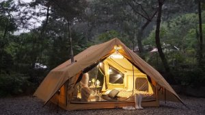 CAMPING IN HEAVY RAIN THUNDERSTORMㅣRAIN ASMRㅣRBM