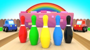 Машинки Играют в Боулинг - Развивающий Мультик для Детей    Учим Цвета    Волшебство ТВ