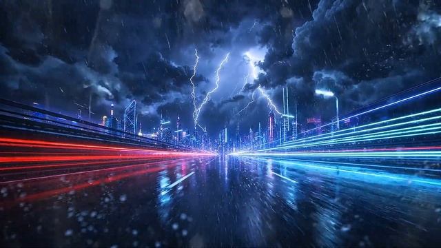 Rainy Night Drive ⛈️ 1 Hour Retro Synthwave BGM For Night Driving ｜ Neon Horizon