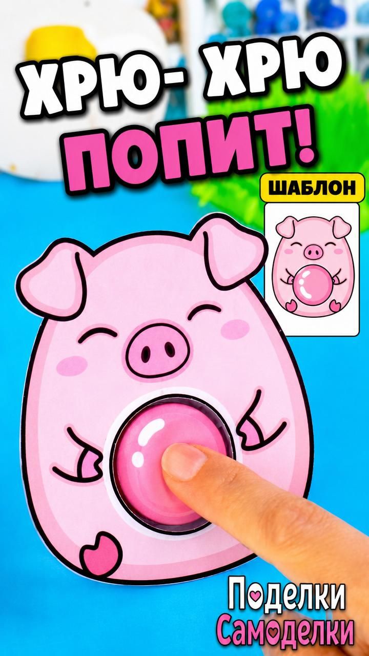Свинка из бумаги которая ХРЮ - кает! 🐷