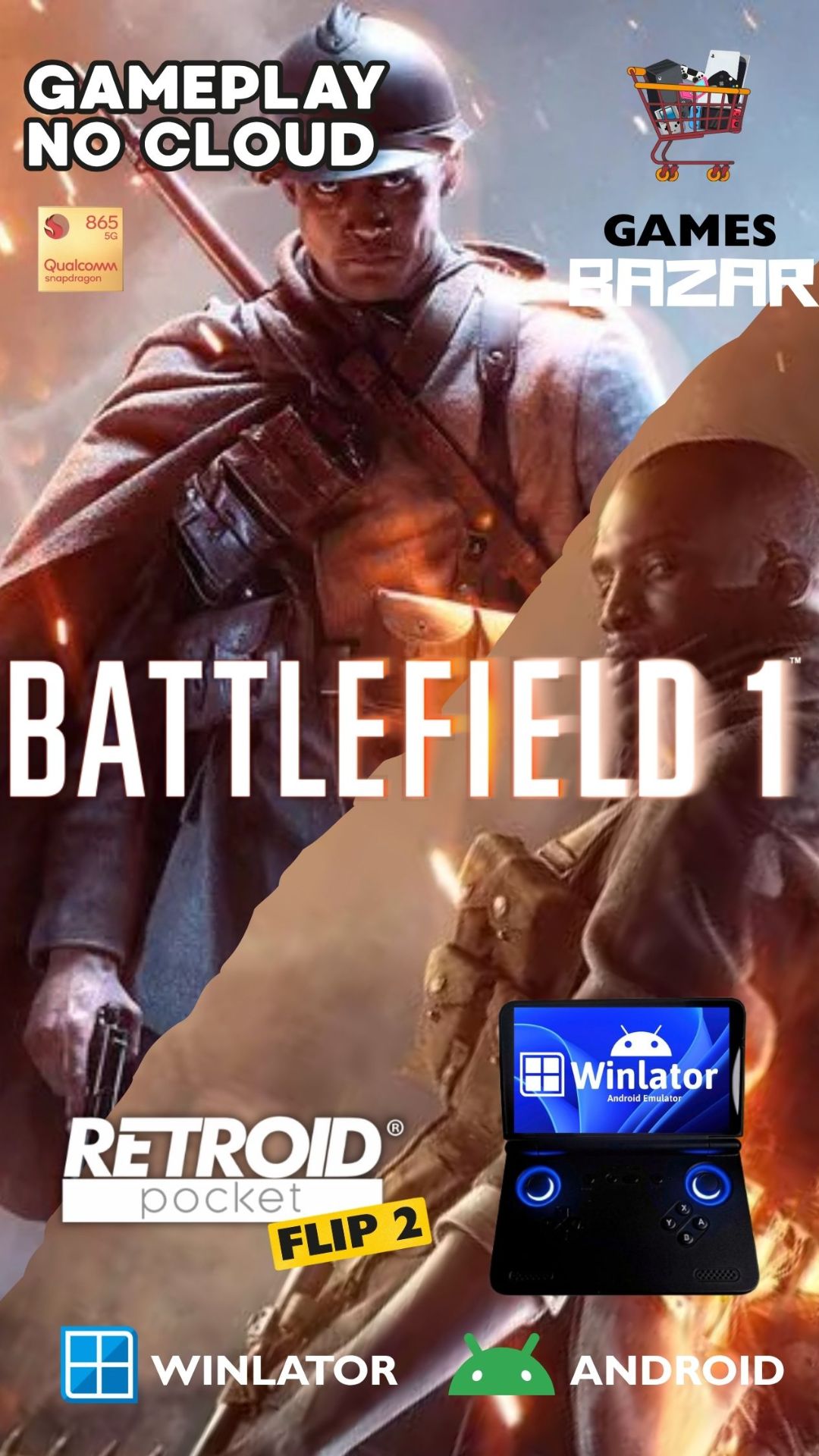 Battlefield 1 Winlator Ludashi 3.0 gameplay (settings no crashes)Retroid Pocket Flip 2 смотреть онлайн