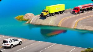 Автомобили против глубокой воды, низких труб, гигантской выпуклости ▶️ BeamNG Drive (ДЛИННОЕ ВИДЕО)