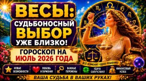 ♎ ВЕСЫ: судьбоносный выбор уже близко ⚖️ Гороскоп на июль 2026 года
