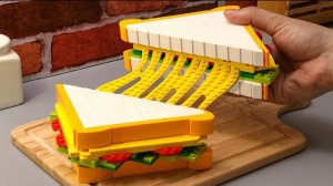 LEGO Breakfast: Идеальный сырный сэндвич на гриле | Как приготовить еду из Lego в реальной жизни