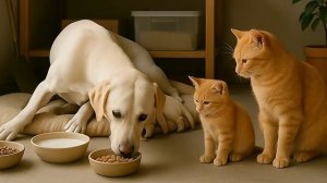 Котенка Джинджер укусил гигантский паук, мама-кошка преподала ему урок 🐱🐈🐾