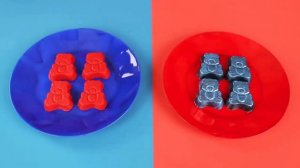 Красная еда vs Синяя еда Челлендж # Смешные ситуации с едой часть 4