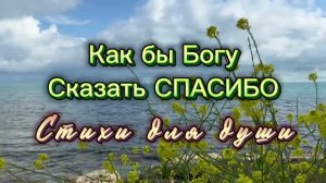 Как бы Богу сказать спасибо, Яшка Казанова, Читает Яна Малиновская, стихи для души