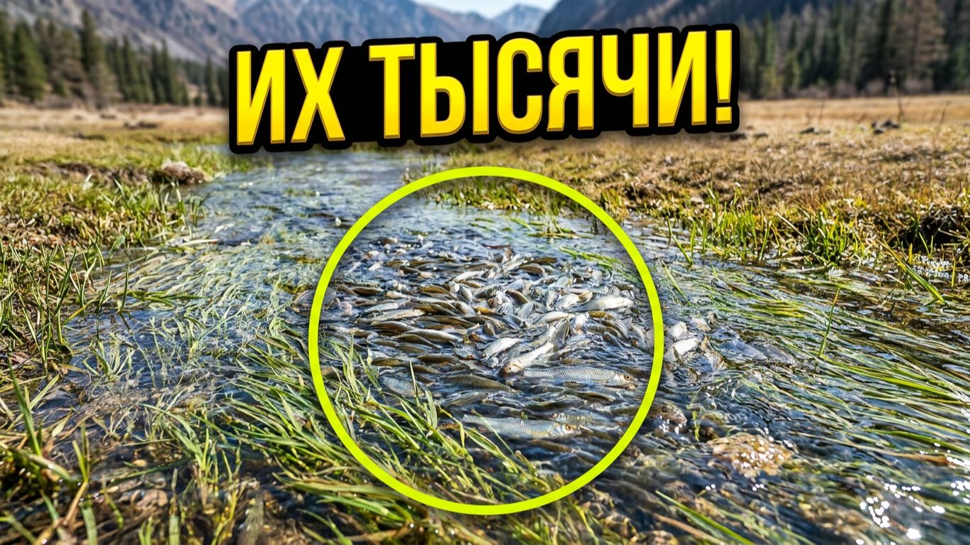 Пчелы охраняют ручей полный рыбой