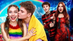 БЕДНАЯ ПАРА ПРОТИВ БОГАТОЙ РАДУЖНОЙ! 🌈 Типы пар на свиданиях и жесткий баттл! 💔 [09:40 - 1:32:10]