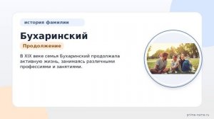 Фамилия Бухаринский: происхождение, значение и склонение