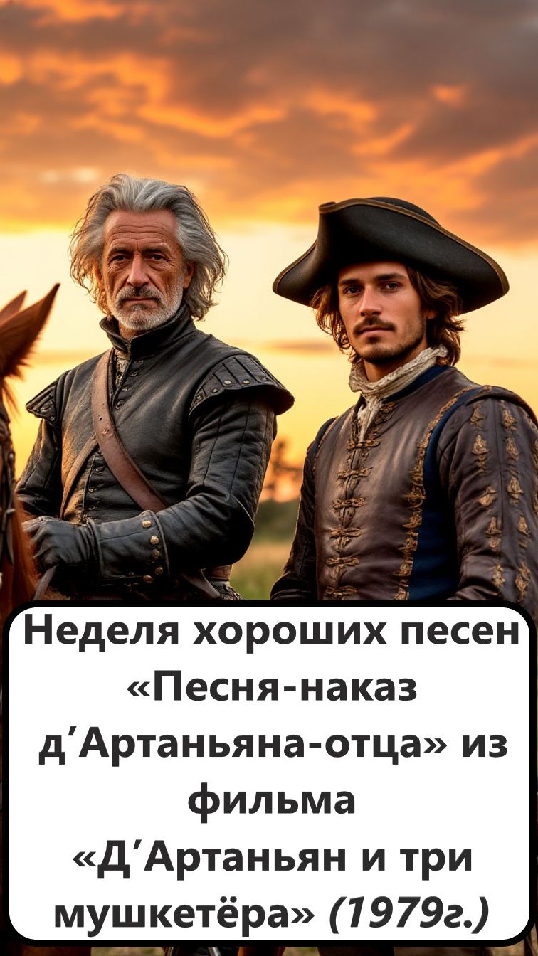 Неделя хороших песен. «Песня-наказ д’Артаньяна-отца» из фильма «Д’Артаньян и три мушкетёра» (1979г.)