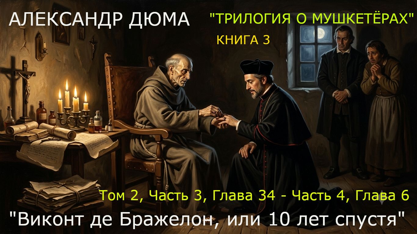 Александр Дюма "Виконт де Бражелон, или 10 лет спустя" том 2, Ч. 3, Гл. 34 - Ч. 4, Гл. 6