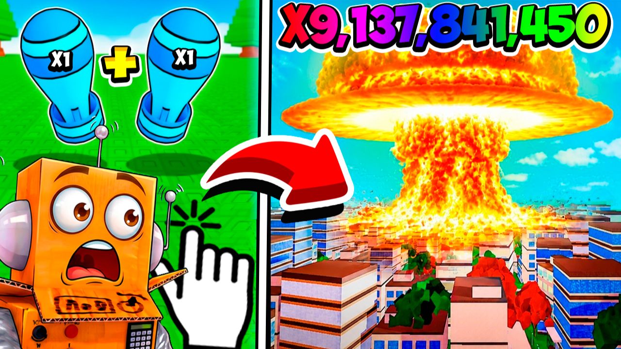 Я ОБЪЕДИНИЛ САМУЮ БОЛЬШУЮ В МИРЕ АТОМННУЮ БОМБУ в РОБЛОКС! Roblox Merge a Nuke смотреть онлайн