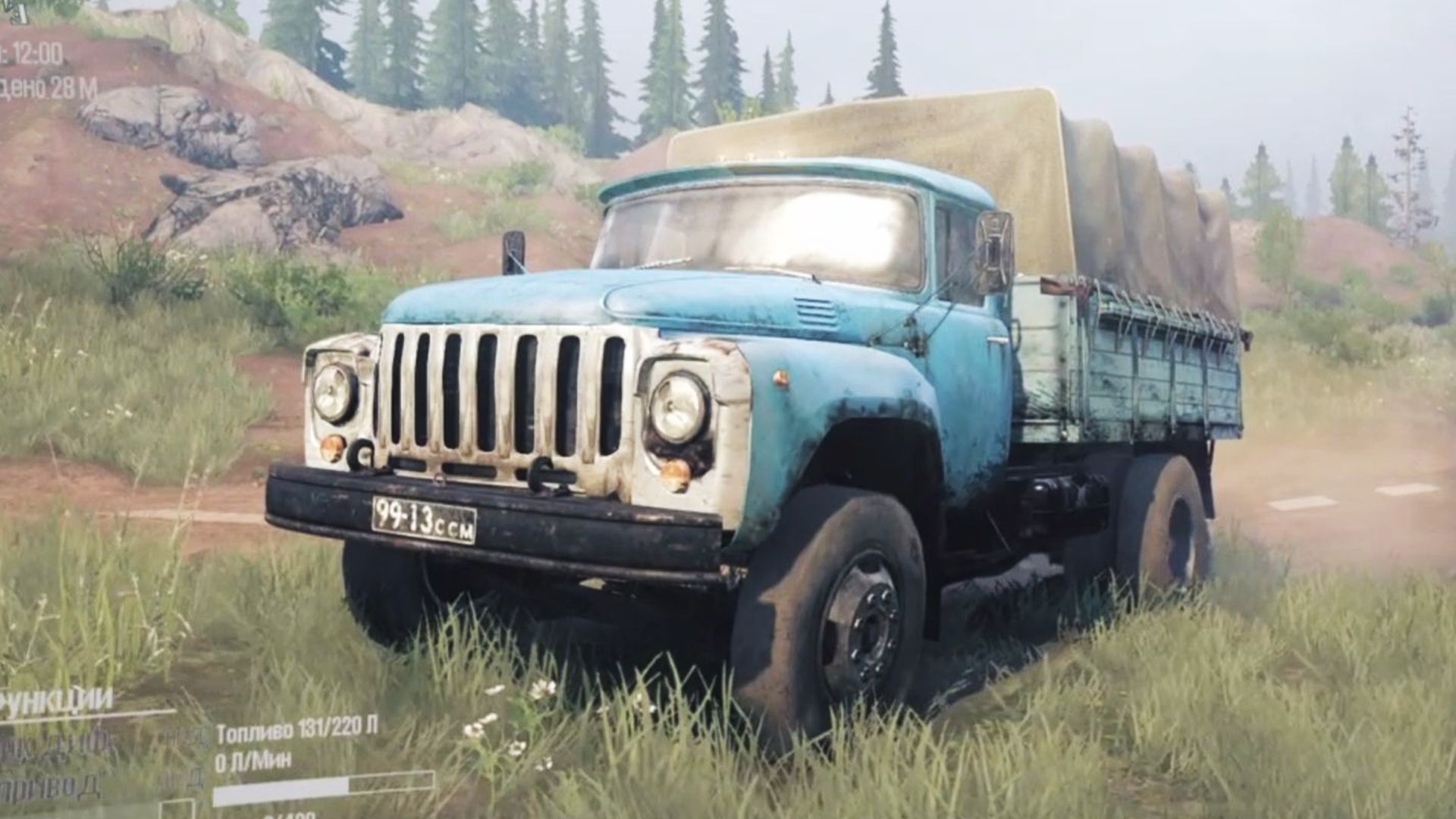 Игра MudRunner.  Авто симулятор. Советские машины в глухой тайге. Реалистичная физика.