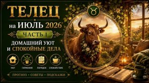 ♉ Телец на июль 2026. Часть 1 — Домашний уют и спокойные дела