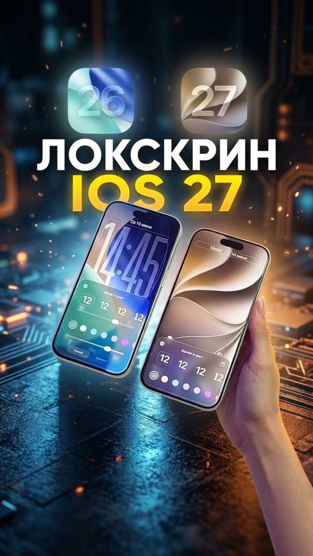 Какая заставка вам нравится больше: из IOS 26 или IOS 27?