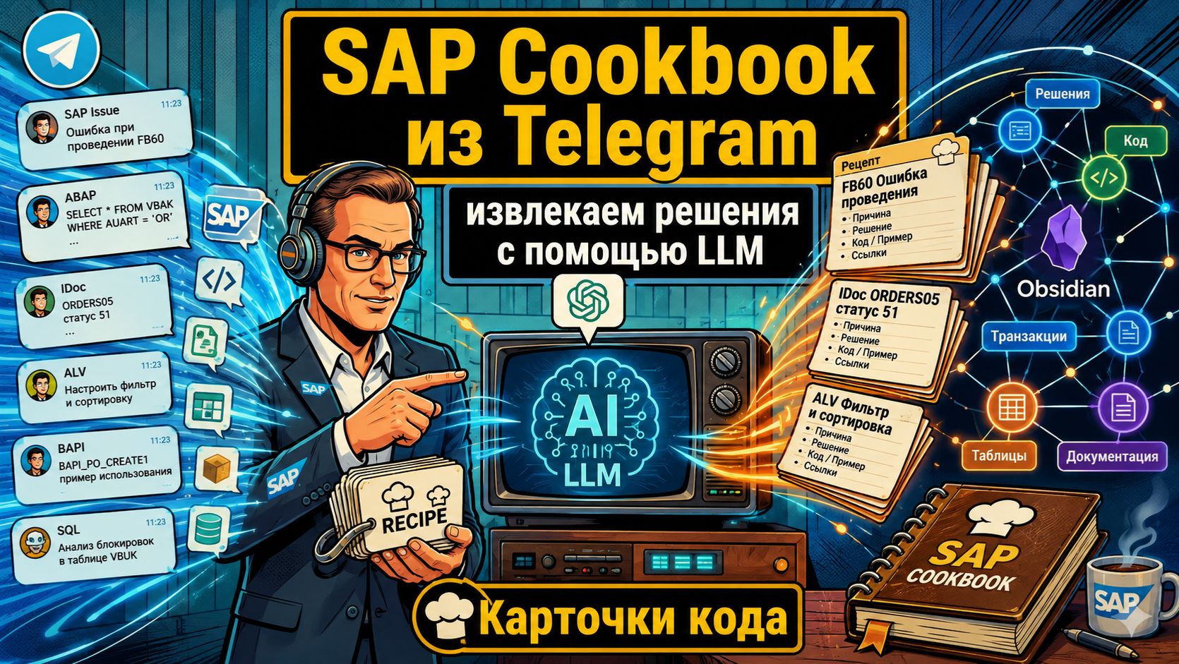 SAP Cookbook из Telegram: извлекаем решения с помощью LLM смотреть онлайн