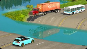 Автомобили против глубокой воды #2 в BeamNG Drive!