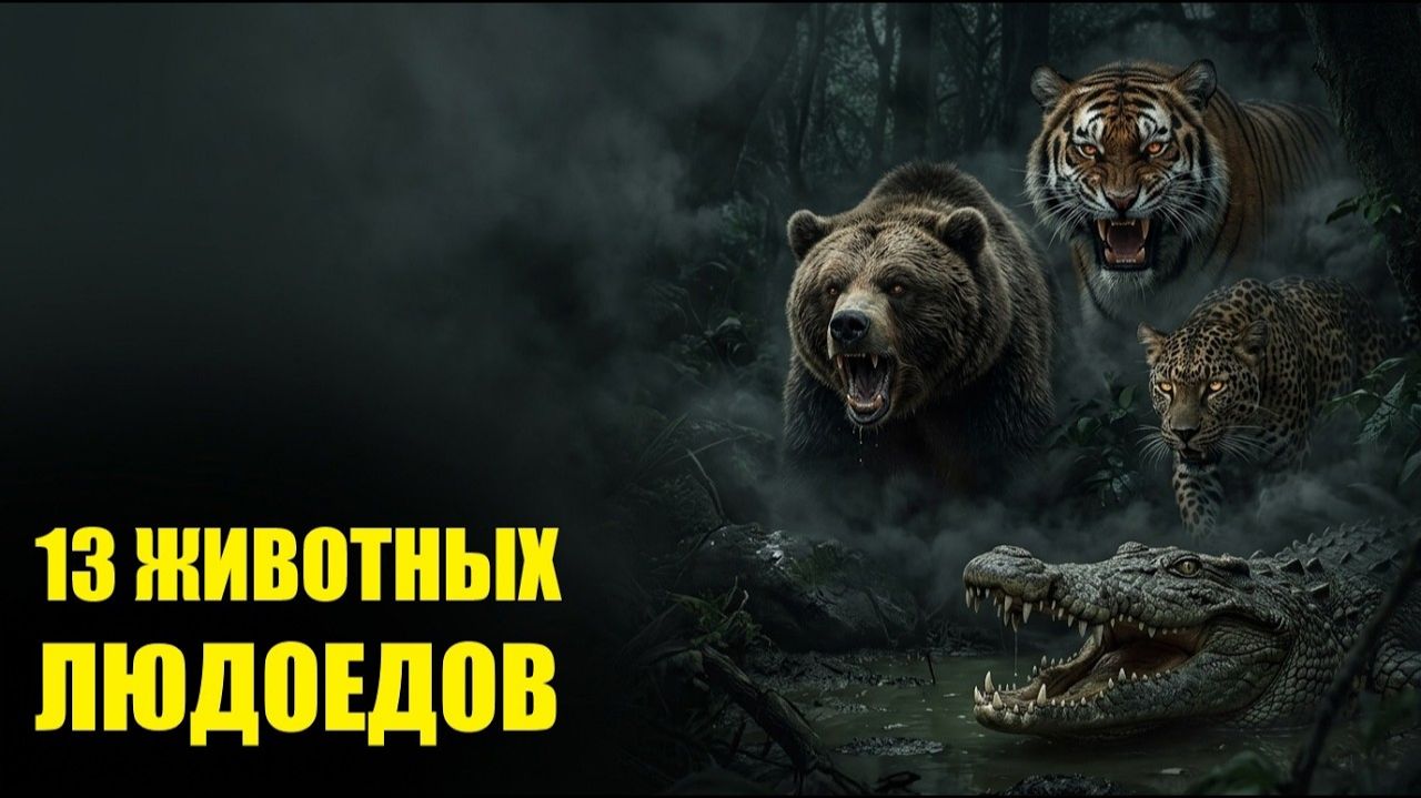 ТОП 13 Самых Опасных Животных - Людоедов в Истории!  (Грань Непознанного)