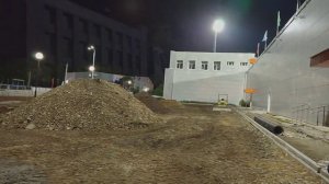 Работы в ночь на стадионе Авангард