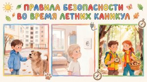 Правила безопасности для детей на летних каникулах👓