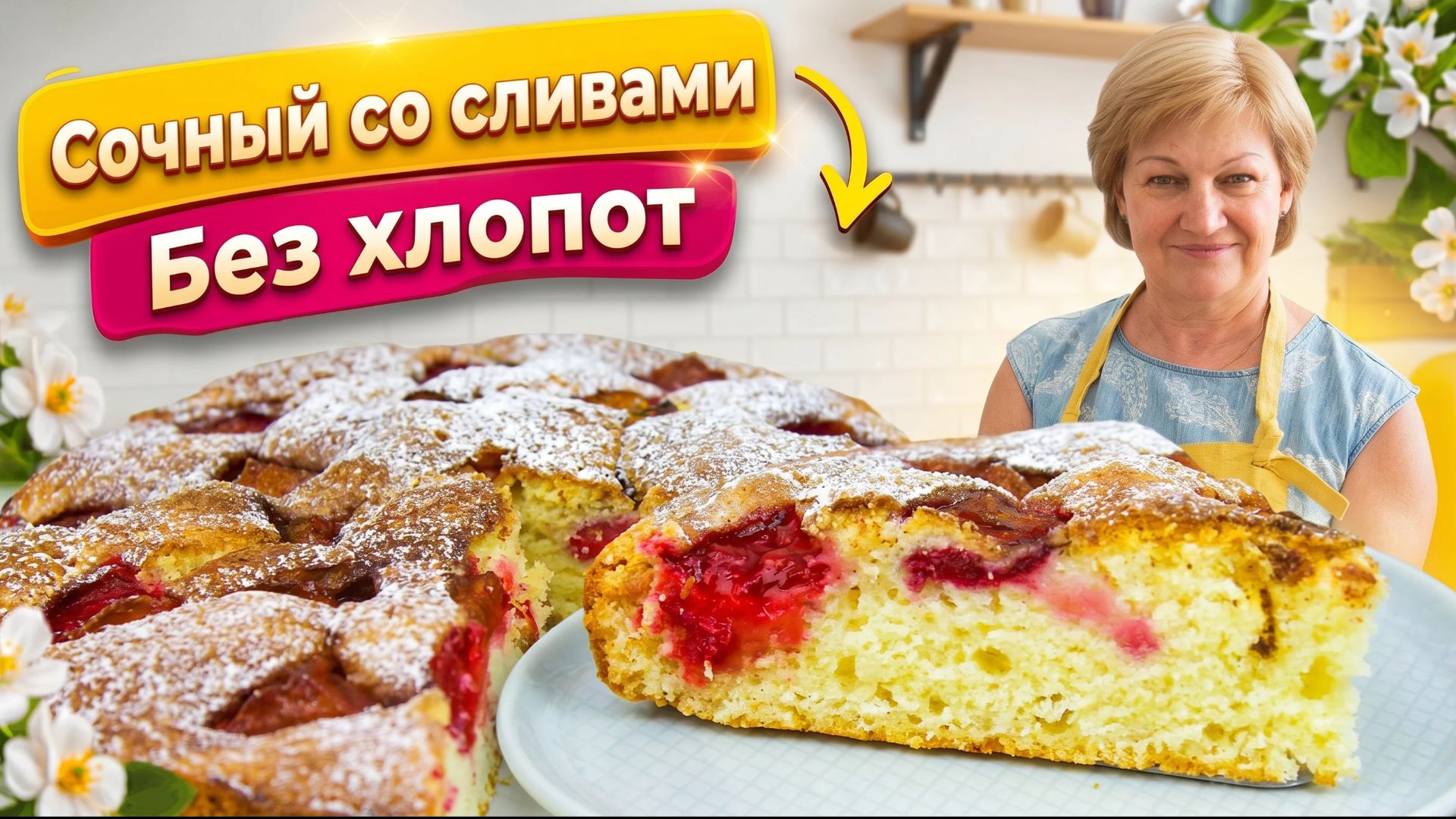 Сливовый пирог без лишних хлопот: домашний рецепт на каждый день