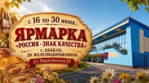 Ярмарка в Абакане с 16 по 30 июня