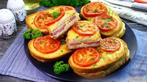 ГОРЯЧИЕ БУТЕРБРОДЫ С СЫРОМ И КОЛБАСОЙ