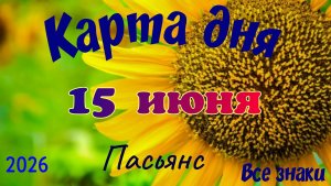 Карта дня🍓15 июня 💫🍀Пасьянс. Тайм-код в описании 🦢