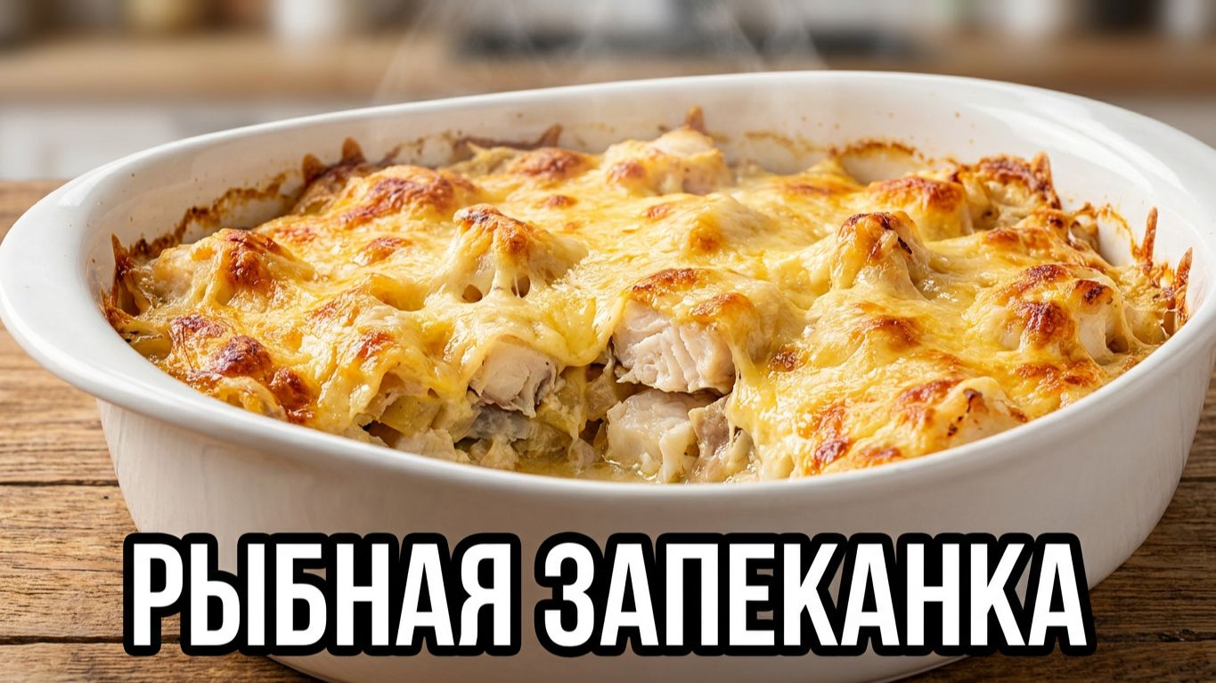 Рыбная запеканка за 30 минут 🐟 Сочная, с сыром и овощами! Быстрый ужин