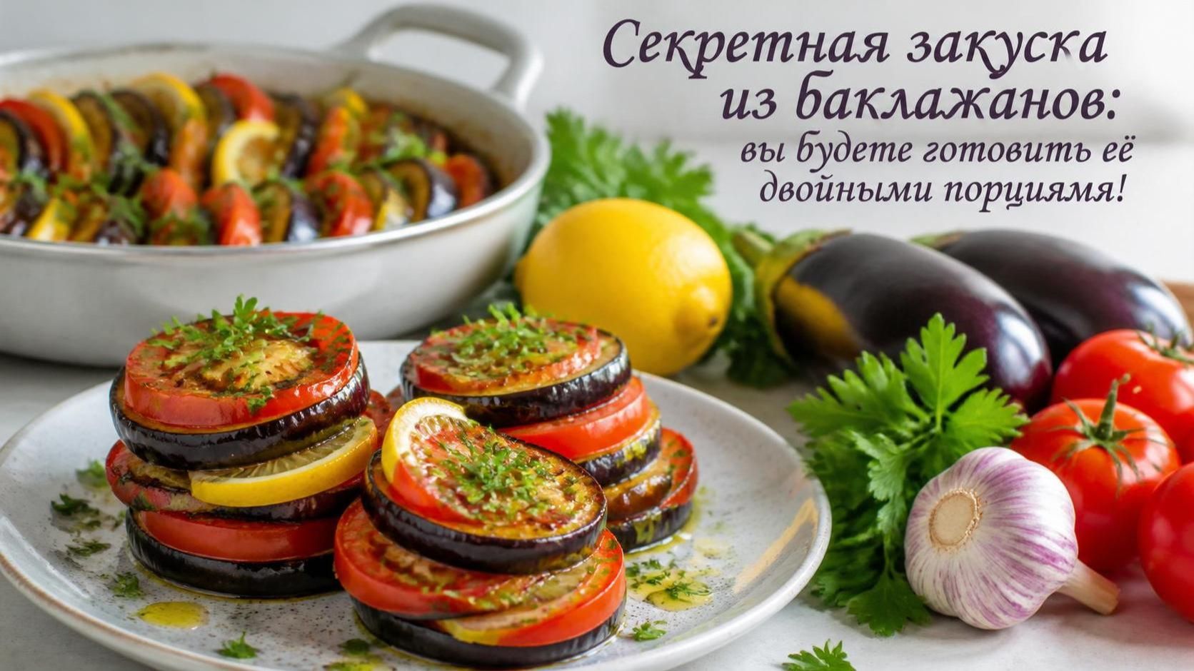 🍆 Секретная закуска из баклажанов_ вы будете готовить её двойными порциями!🍅