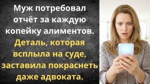 Муж потребовал отчёт за алименты | Истории из жизни