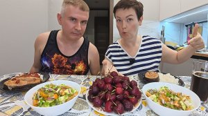 Мукбанг нашла своего АФОНЮ, зато НЕ ОДНА) ПП семейный ужин муж ОЦЕНИЛ на все 100! СТЕЙКИ форели
