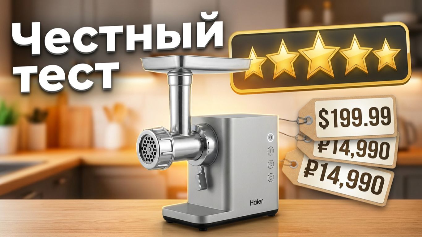 Мясорубка Haier HG‑702: мощь, скорость и 10 функций в одной!