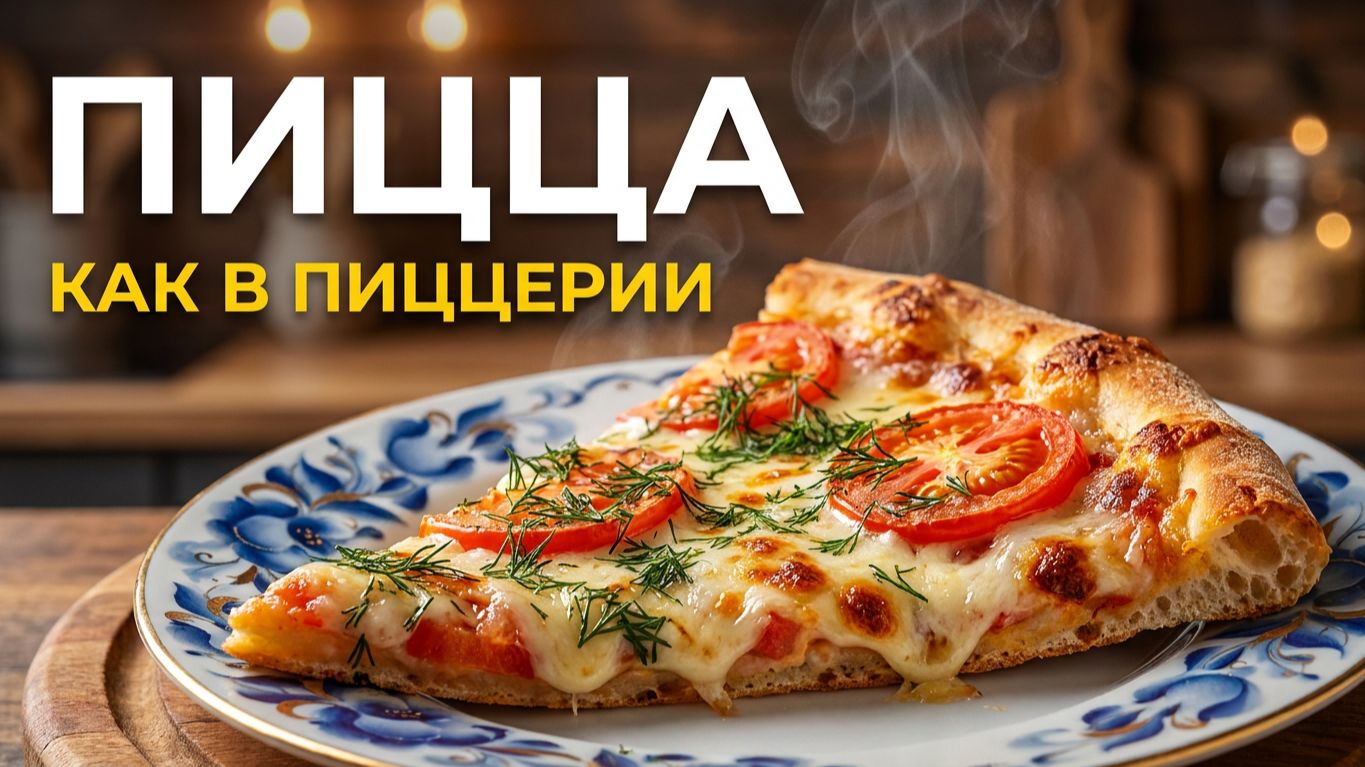 Пицца как в пиццерии 🍕 Идеальное тесто и вкусная начинка! | Вкусная кухня